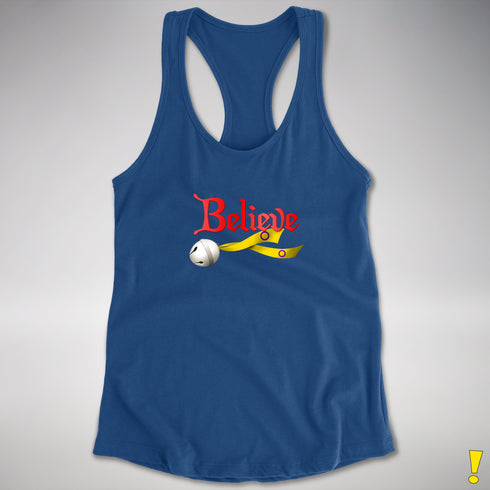 Believe Intersex Pride Flag Jingle Bell Racerback Tank - Royal